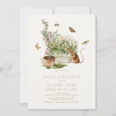 Muisvlinder bijen tuin Baby shower Kaart (Voorkant)