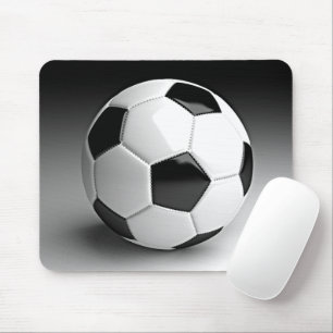 Muisvloer Met Zwarte En Witte Voetbal Muismat