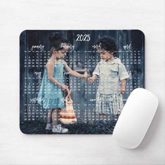 Muisvloerkleed met foto-agenda 2025 muismat (Met muis)