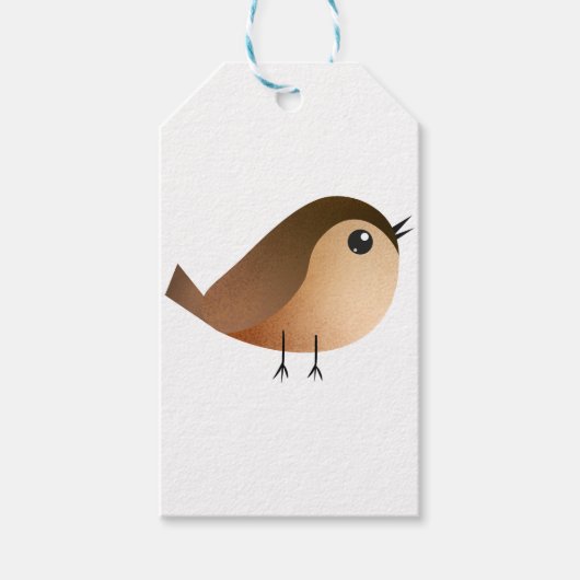 Muisvogel Cartoon Cadeaulabel (Voorkant)
