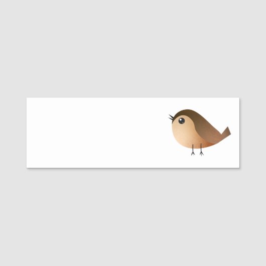 Muisvogel Cartoon Naamplaatje (Voorkant)