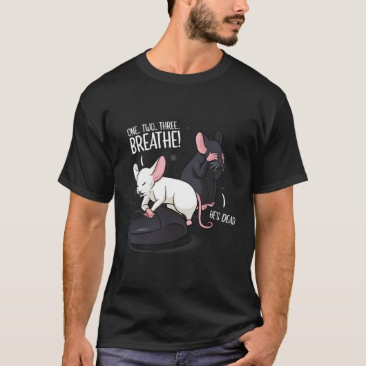 Muiswoordspeling voor ratcomputer t-shirt (Voorkant)