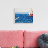 Muiterij Baai Sleepboot Vogel Blauwe Water Foto