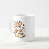 Muiz Bean Kawaii Koffiemok Clipart (Voorkant links)