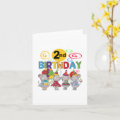 Muizen 2e verjaardag T-shirts en geschenken Kaart (Gele Bloem)