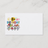 Muizen 2e verjaardag T-shirts en geschenken Visitekaartje (Achterkant)