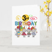 Muizen 3e verjaardag T-shirts en geschenken Kaart (Gele Bloem)