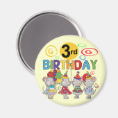 Muizen 3e verjaardag T-shirts en geschenken Magneet (Voorkant / Achterkant)