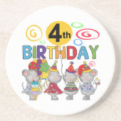 Muizen 4e verjaardag T-shirts en geschenken Zandsteen Onderzetter (Voorkant)