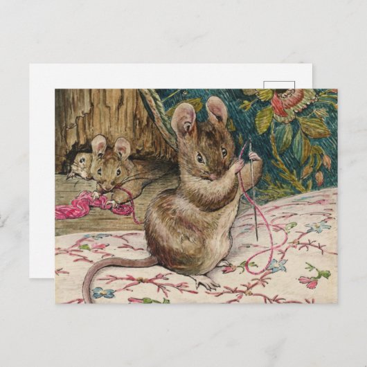 Muizen aan het werk - Beatrix Potter Briefkaart (Voorkant / Achterkant)