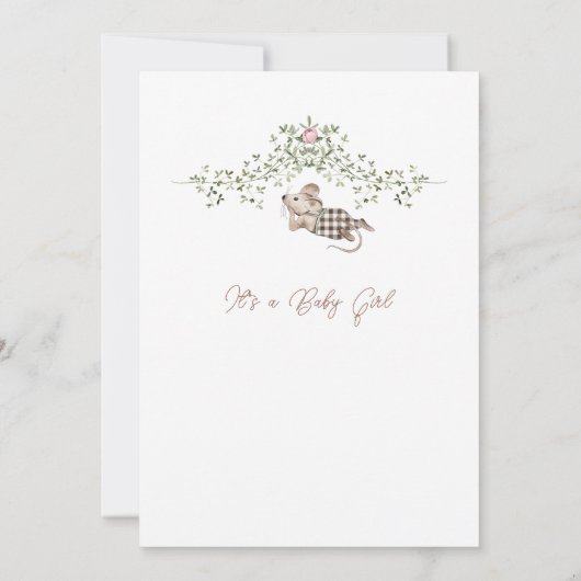 Muizen Baby shower Kaart (Achterkant)