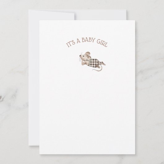 Muizen Baby shower Kaart (Achterkant)