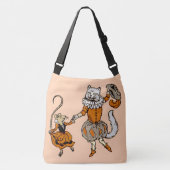 muizen dansen met kattendruk crossbody tas (Voorkant)