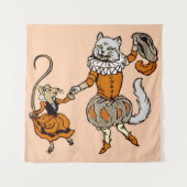 muizen dansen met kattendruk wandkleed (Voorkant)