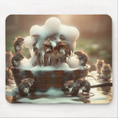 Muizen die een kat een bad geven muismat (Voorkant)