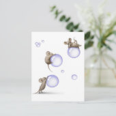 Muizen en bellen briefkaart (Staand voorkant)