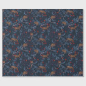 Muizen en bramen op de marine cadeaupapier (Vlak)