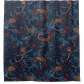 Muizen en bramen op de marine douchegordijn (Voorkant)