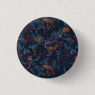 Muizen en bramen op de marine ronde button 3,2 cm