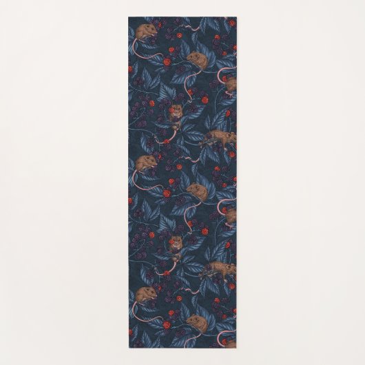 Muizen en bramen op de marine yogamat (Voorkant)