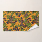 Muizen en bramen op geel bad handdoek (Handdoek)