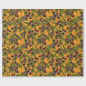Muizen en bramen op geel cadeaupapier (Vlak)