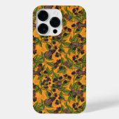 Muizen en bramen op geel iPhone hoesje (Achterkant)