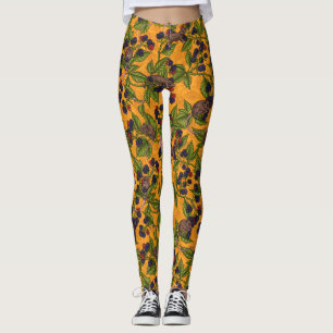 Muizen en bramen op geel leggings