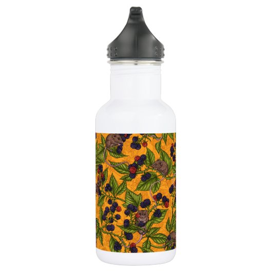 Muizen en bramen op geel waterfles (Rechts)