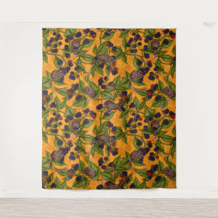 Muizen en bramen op sinaasappel Tapestry Wandkleed