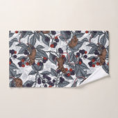 Muizen en bramen op wit bad handdoek (Handdoek)
