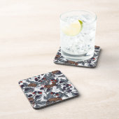 Muizen en bramen op wit bier onderzetter (Rechterzijde)