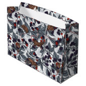 Muizen en bramen op wit groot cadeauzakje (Achterkant Gekanteld)