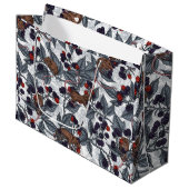 Muizen en bramen op wit groot cadeauzakje (Voorkant Gekanteld)