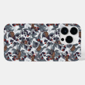 Muizen en bramen op wit iPhone hoesje (Achterkant horizontaal)