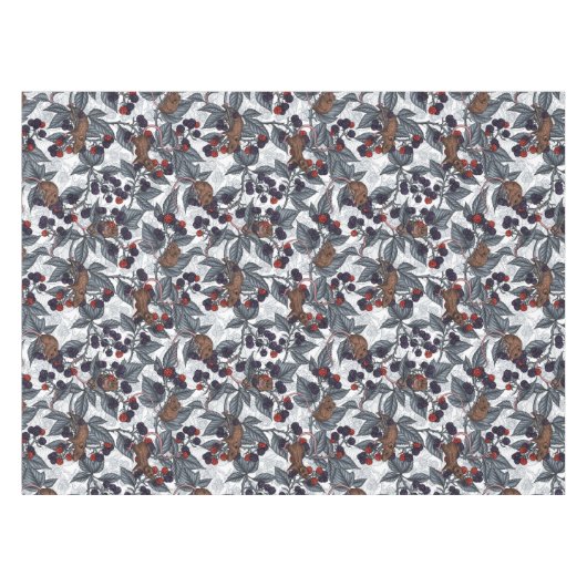 Muizen en bramen op wit tafelkleed (Voorkant (Horizontaal))