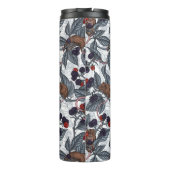 Muizen en bramen op wit thermosbeker (Achterkant)