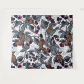 Muizen en bramen op wit wandkleed (Voorkant (horizontaal))