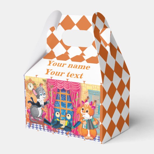 Muizen en eekhoorns spelen een concert bedankdoosjes (Voorkant Zijde)