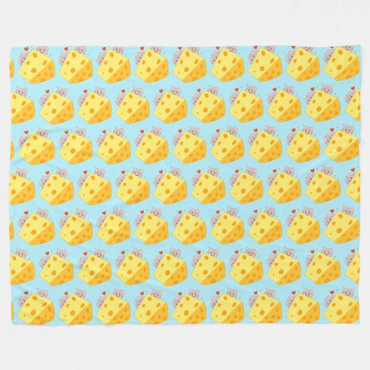 Muizen en kaas fleece deken (Voorkant (Horizontaal))