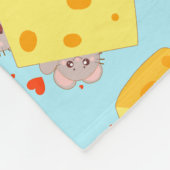 Muizen en kaas fleece deken (Hoek)