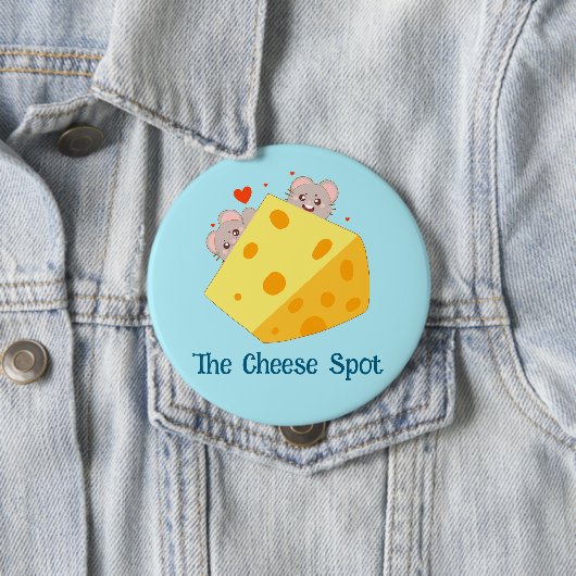 Muizen en kaas ronde button 4,0 cm (In situ)