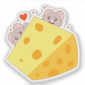 Muizen en kaas sticker (Voorkant)