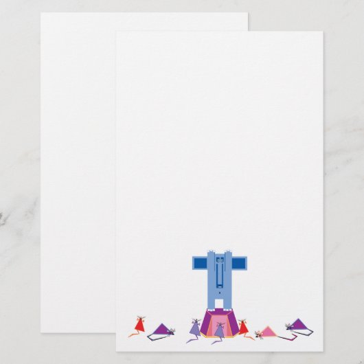 Muizen en olifanten briefpapier (Voorkant / Achterkant)