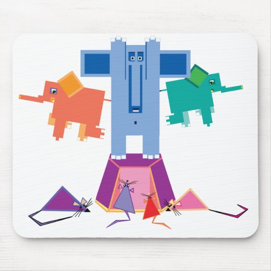 Muizen en olifanten muismat (Voorkant)