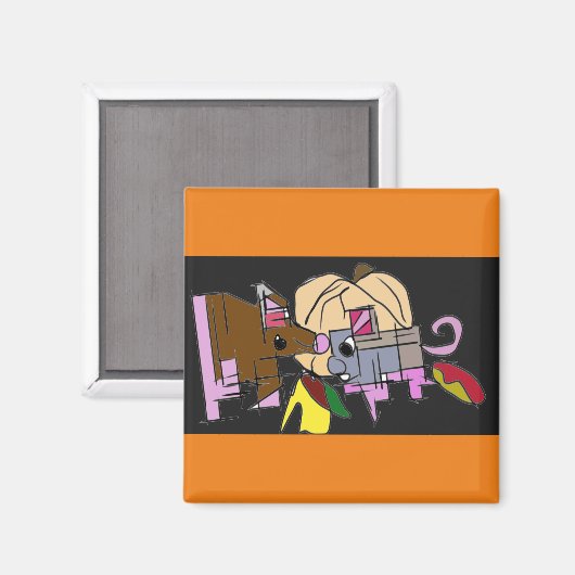 Muizen en pompoen magneet (Voorkant / Achterkant)
