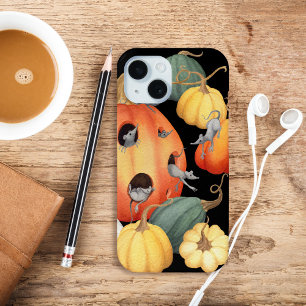 Muizen en pompoenen herfstplezier iPhone 15 case