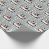 Muizen in bubbelbad cadeaupapier (Hoek)