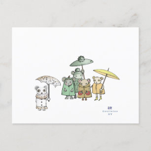 Muizen in de Regen Briefkaart