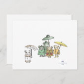 Muizen in de Regen Briefkaart (Voorkant / Achterkant)
